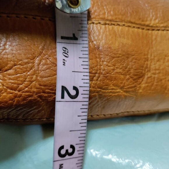 Vilenca Holland Woven Trim Adjustable Straps Leather Crossbody Bag Womens Brown - Picture 9 of 12